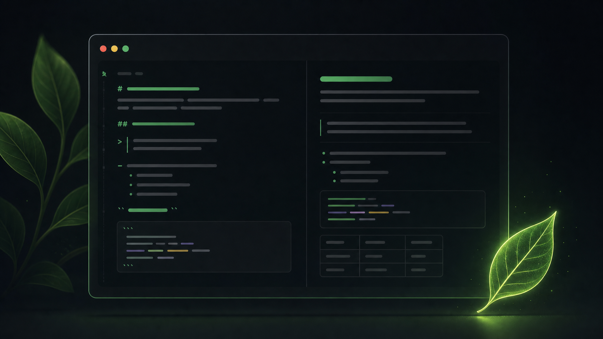 Leaf：終端機裡的 Markdown 預覽器